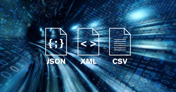icons of 3 formats for exporting data using Orchestrator Studio