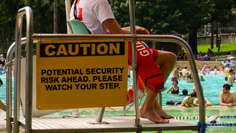 Lifeguard at public pool